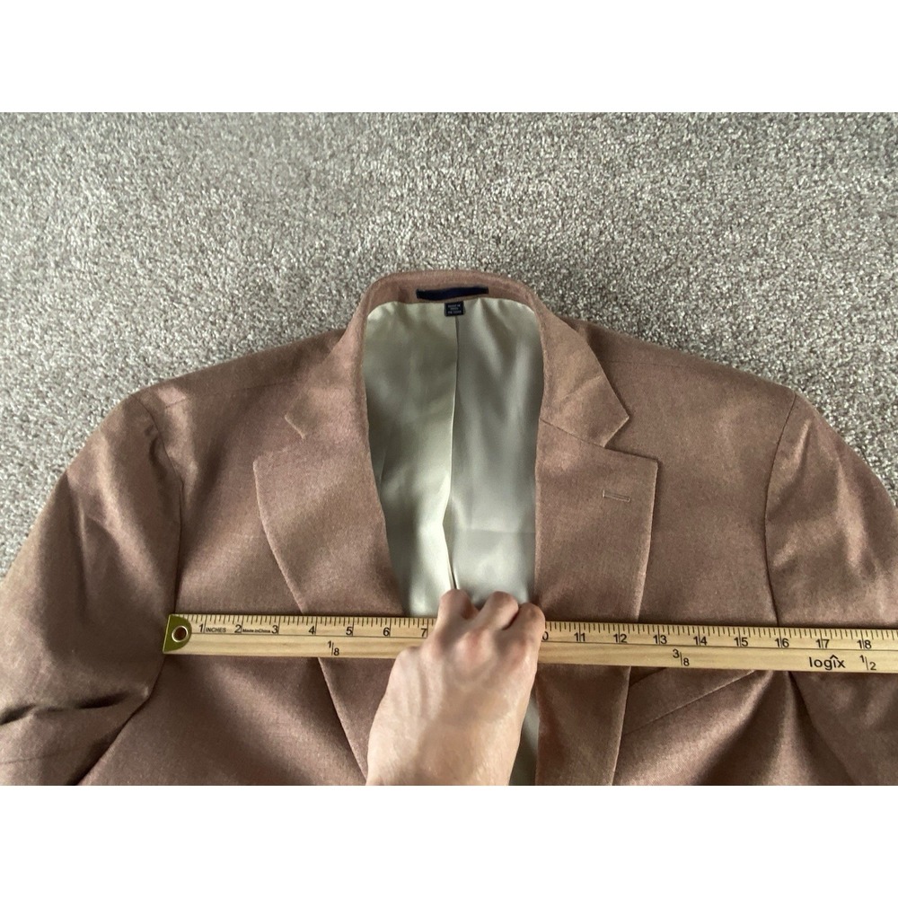 JOS A Bank The New Tradition Chambray Light Red Blazer Mens 42L Silk/Wool Preppy - Picture 8 of 12